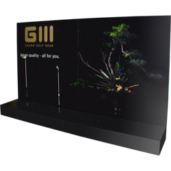 Präsentationswand mit Digitaldirektdruck für G3 Golfschläger