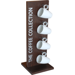 Mc Café Merchandising Tassen-Display aus Melaminspan