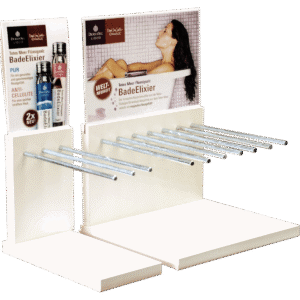 Thekendisplay für Bade-Elixier