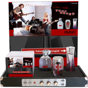 Thekendisplay für Parfüm ‚Hugo Boss‘