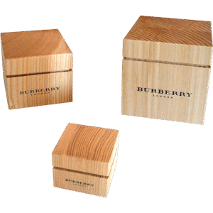 Holzwürfel ‚BURBERRY‘