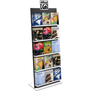 Bodendisplay für Musikbücher