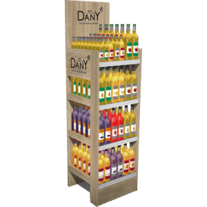 Bodendisplay für Fruchtsaft