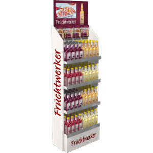 Bodendisplay für Fruchtessig