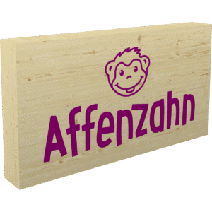 Logo-Aufsteller ‚Affenzahn‘