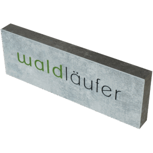 Logoaufsteller („M“) für Schuhmodelle