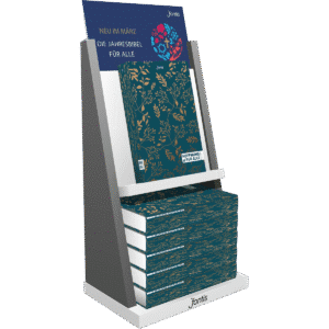Thekendisplay für Bücher