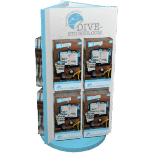 Dive-Sticker Thekendisplay