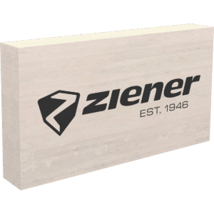 Logoaufsteller aus Holz