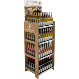Wein Display aus Holz